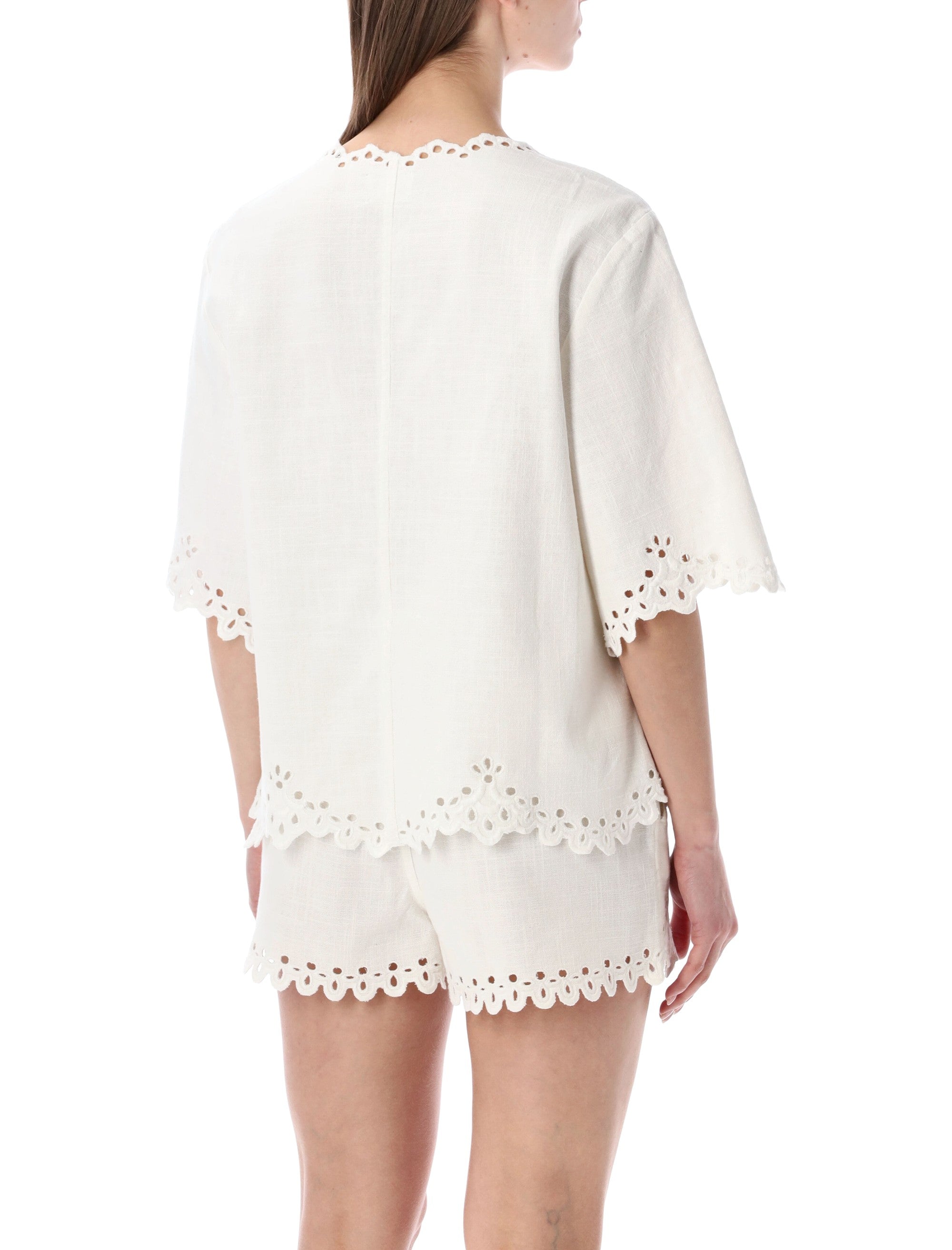 Shana Openwork Top