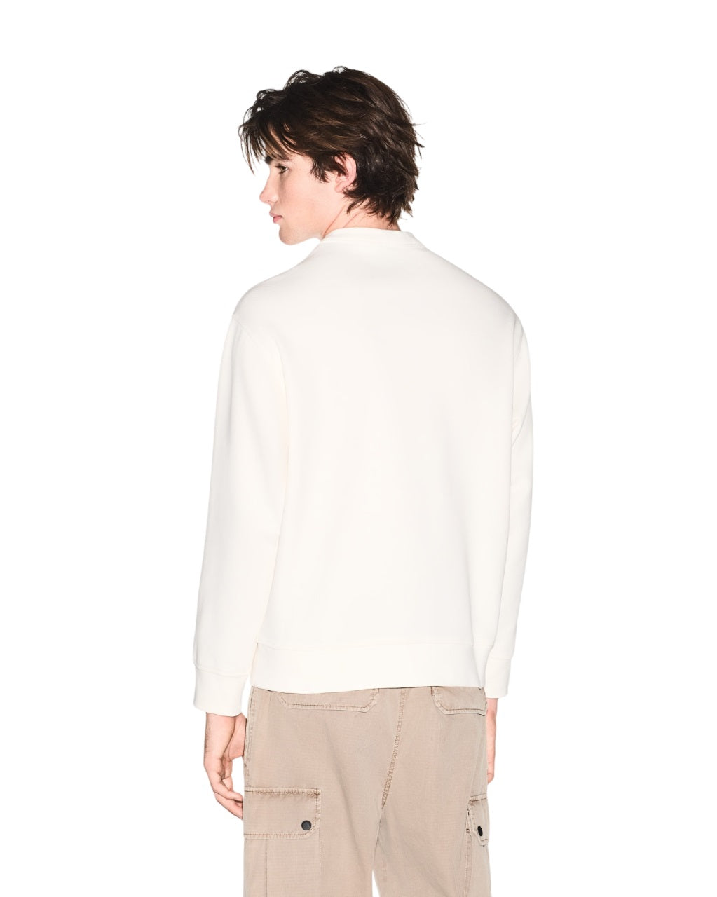 White Sweatshirt with Minimalist Design