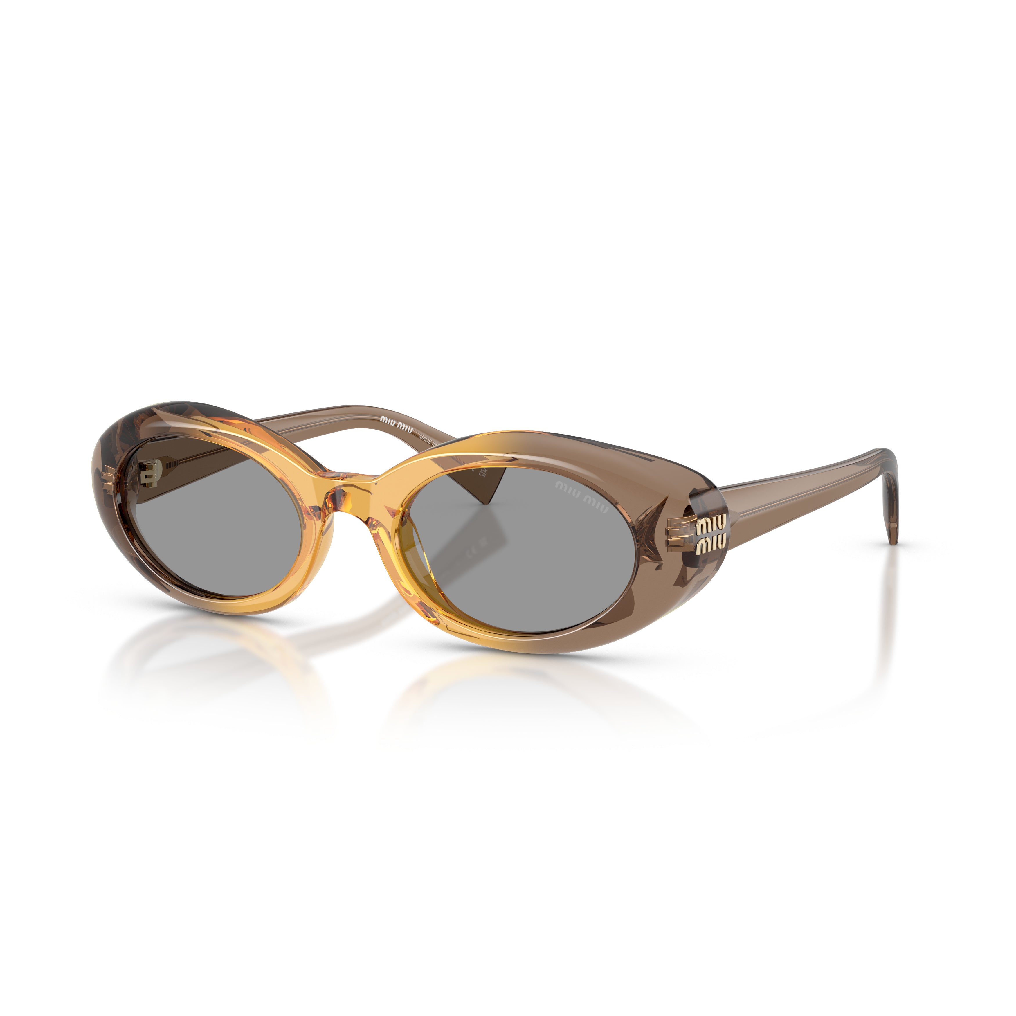 0mu B09s Translucent Acetate Oval Sunglasses