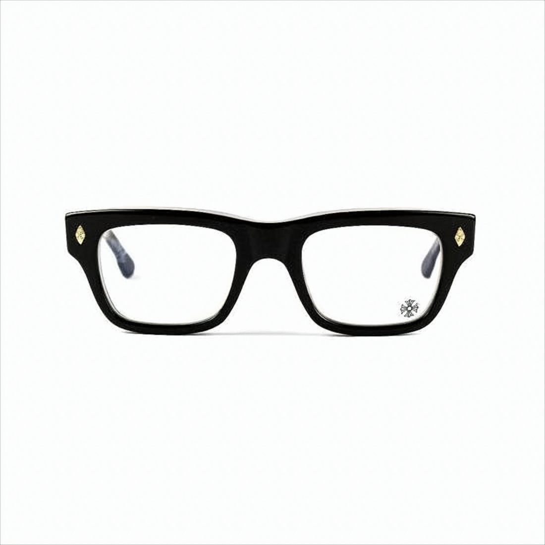 Rectangular Acetate Sunglasses With Gold Accents