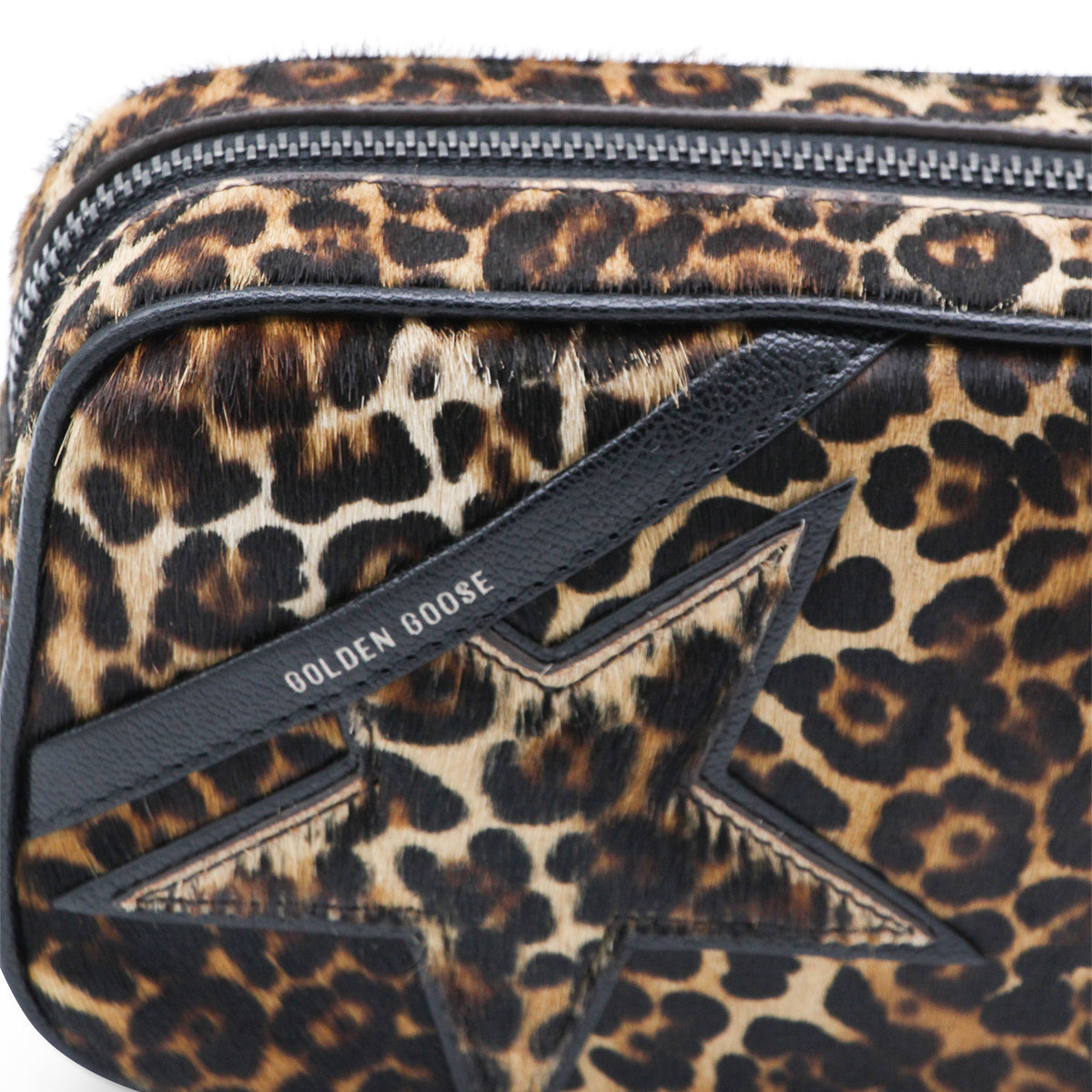 Leopard Print Star Patch Bag