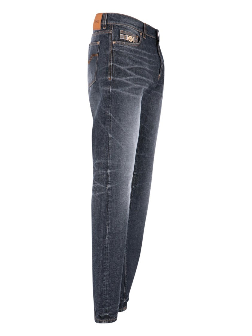 "Medusa Biggie" Jeans Blue