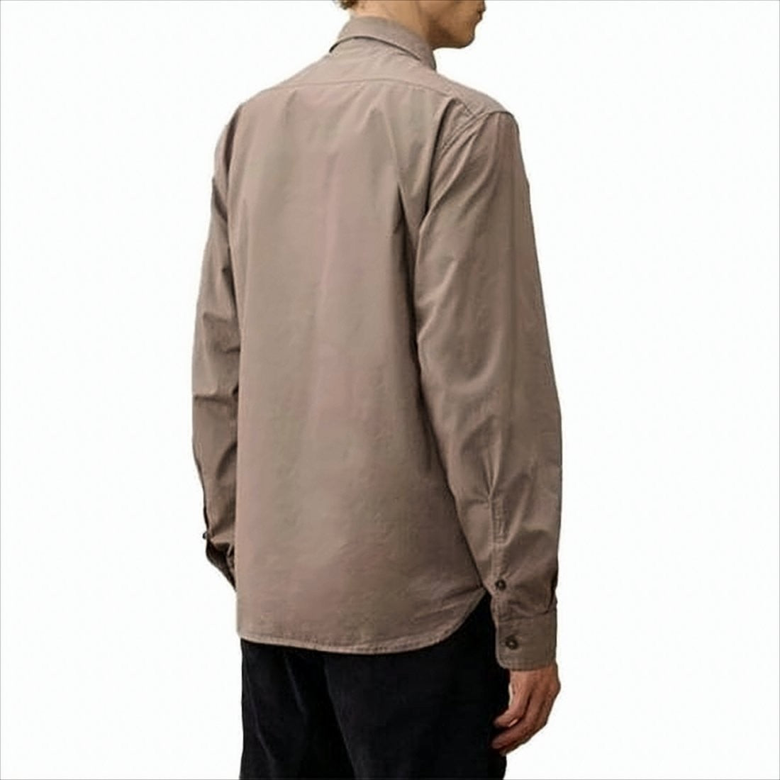 Relaxed Fit Long-Sleeve Shirt With Classic Collar And Signature Patch