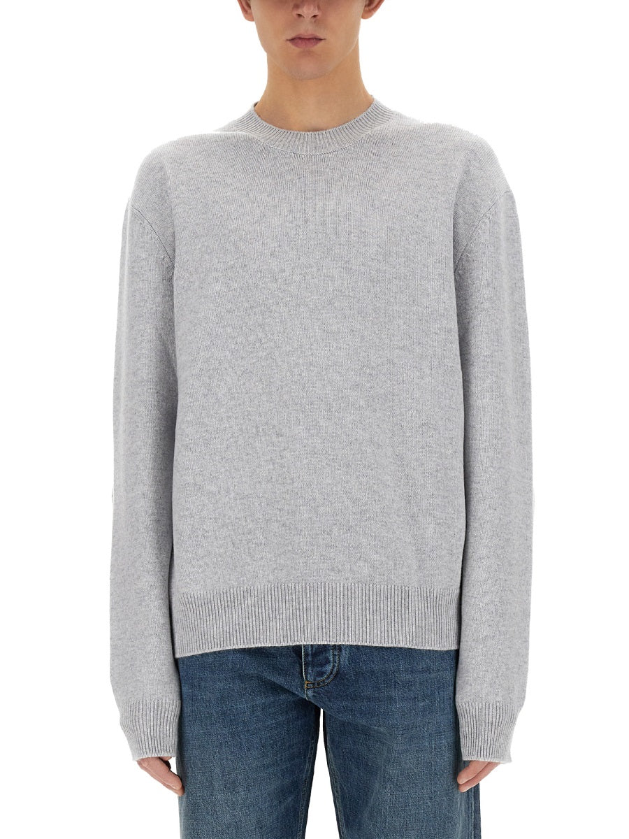 Cashmere Knit Sweater with Round Neckline