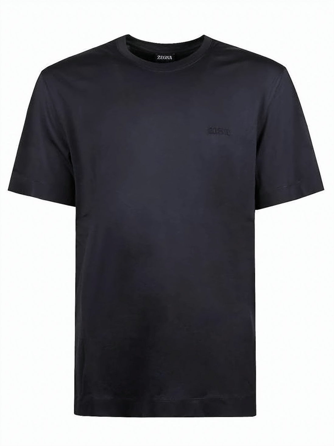 Black Short-Sleeve T-Shirt with Embroidered Logo