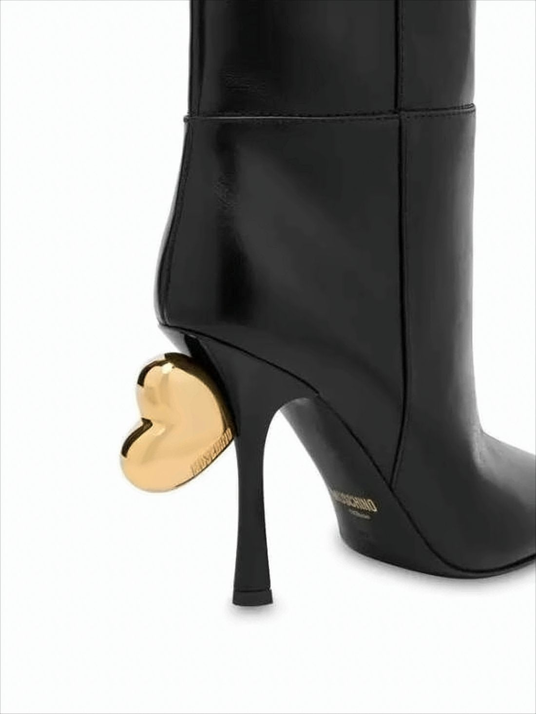 Knee-High Boots With Gold Heart Accent