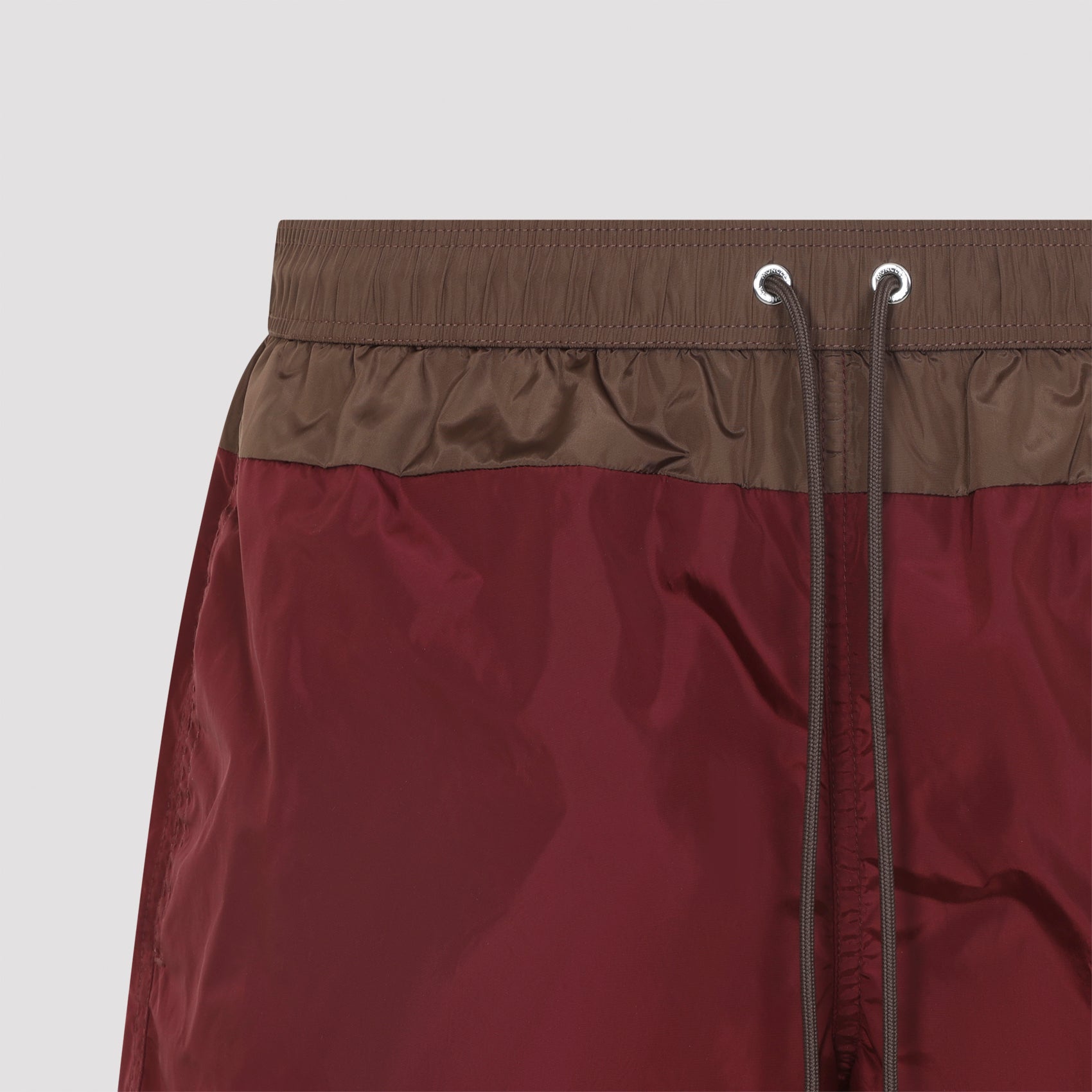 Burgundy Tech Fabric Swim Shorts