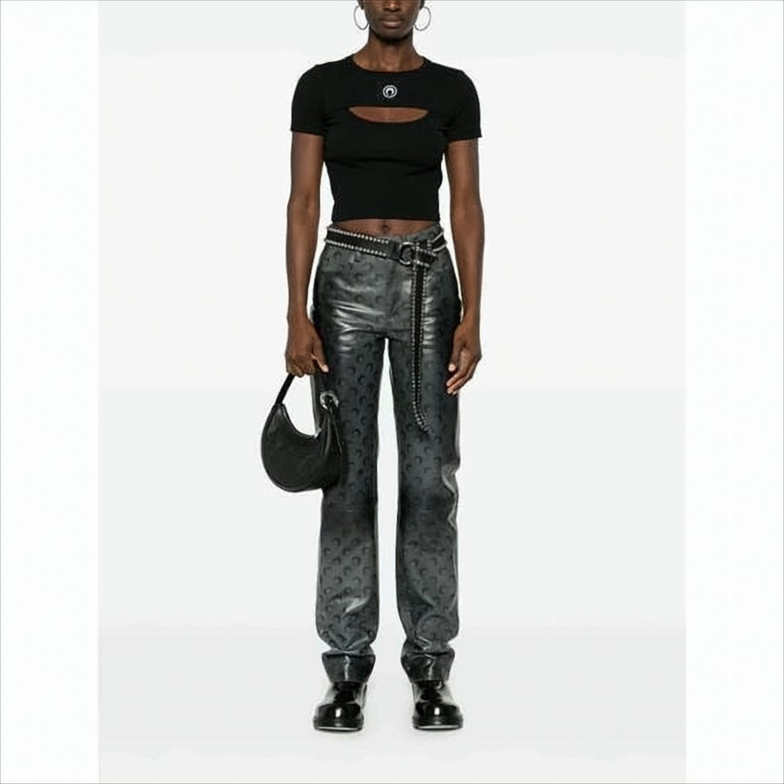 Fitted Crop Top with Unique Cut-Out Detail