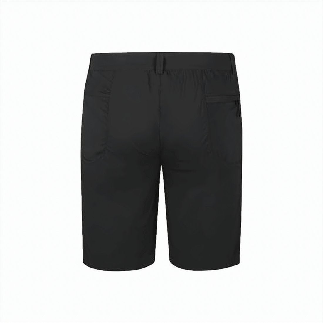 Straight-Cut Black Shorts with Functional Pockets