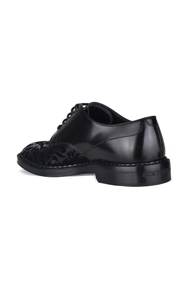 Smooth Black Calf Leather Derbies