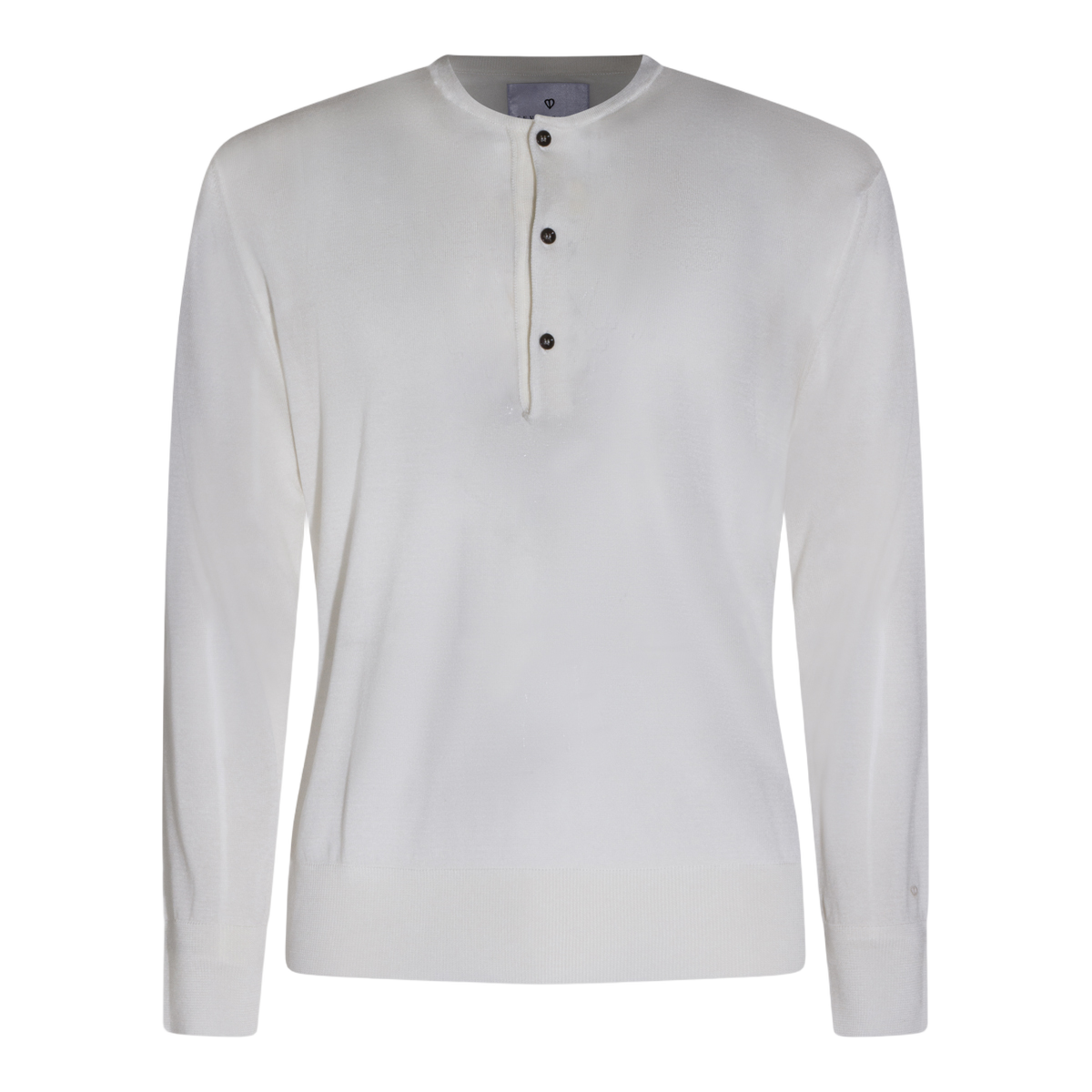 Long-Sleeve Sweater With Button Placket