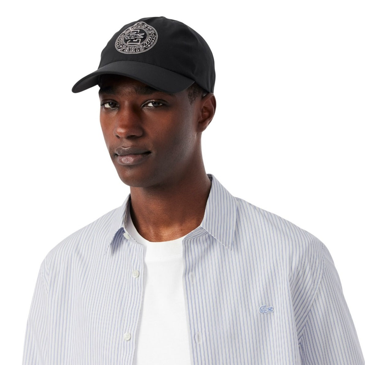 Cotton Poplin Shirt With Stiffened Collar