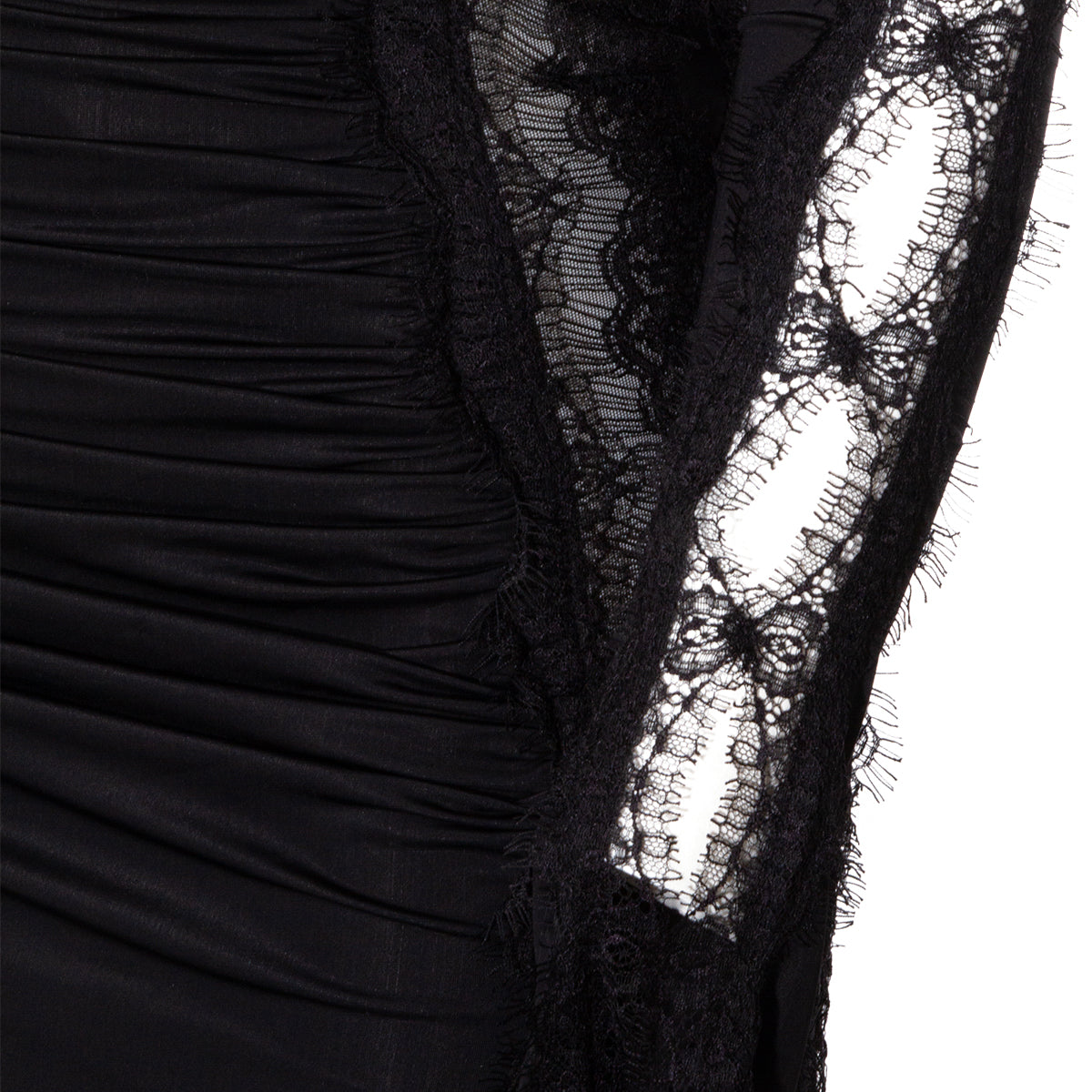 Maxi Dress with Sheer Lace Panels