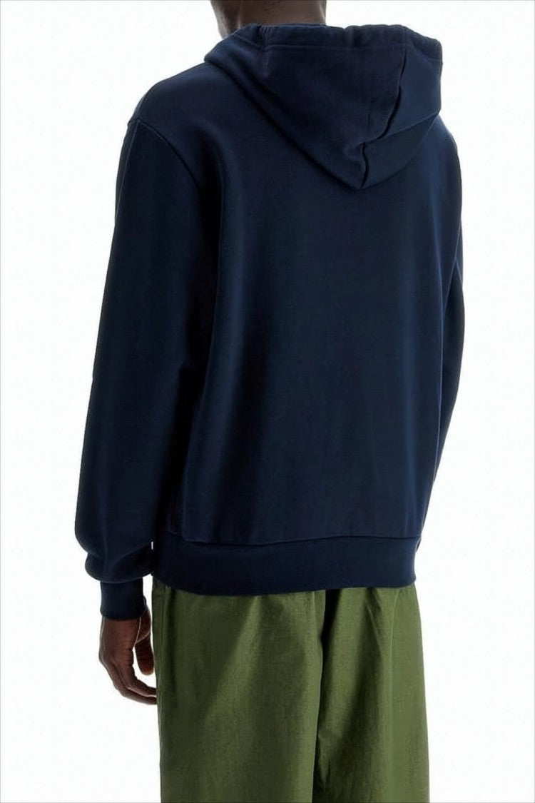 Dark Navy Hoodie with Drawstring
