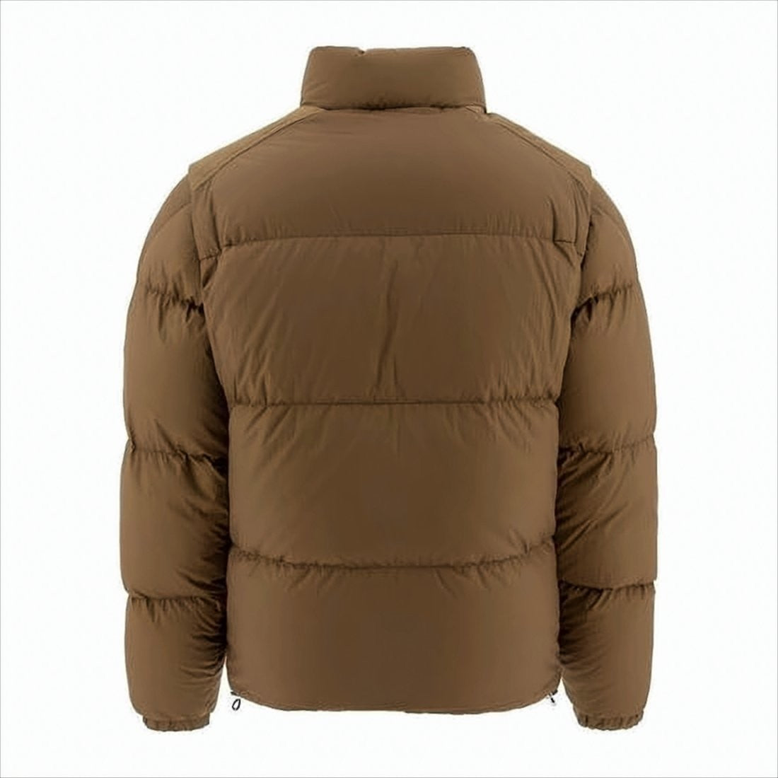 High-Collar Padded Jacket with Front Closure