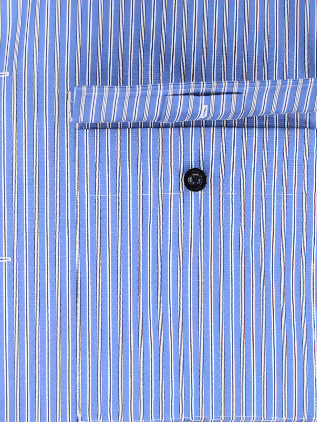 Blue Striped Cotton Poplin Shirt