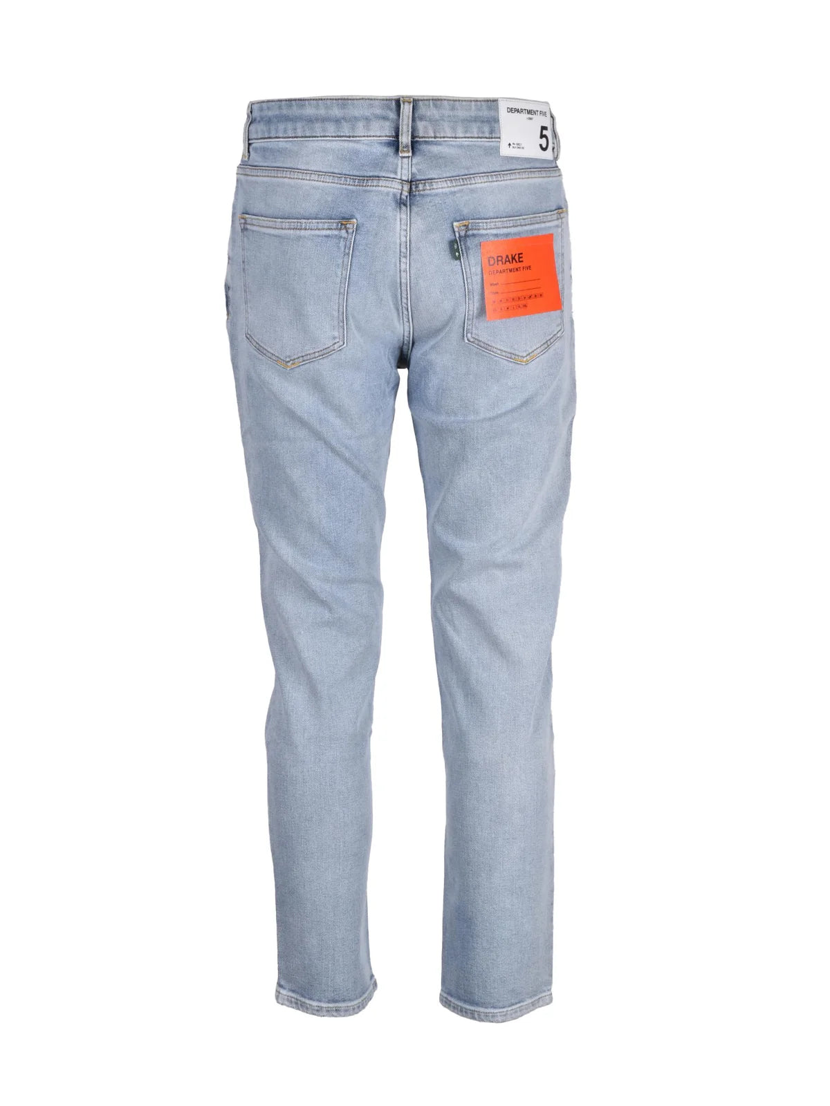 Light Blue Cotton Rubber Jeans