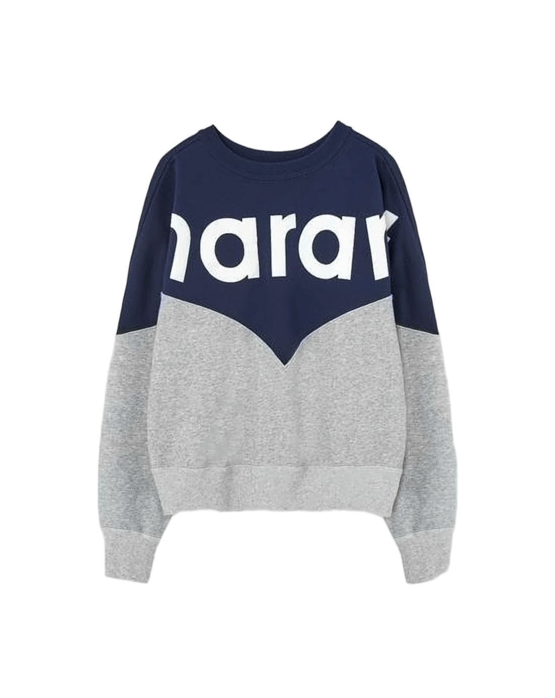 Color-Block Long-Sleeve Sweatshirt with Bold Lettering