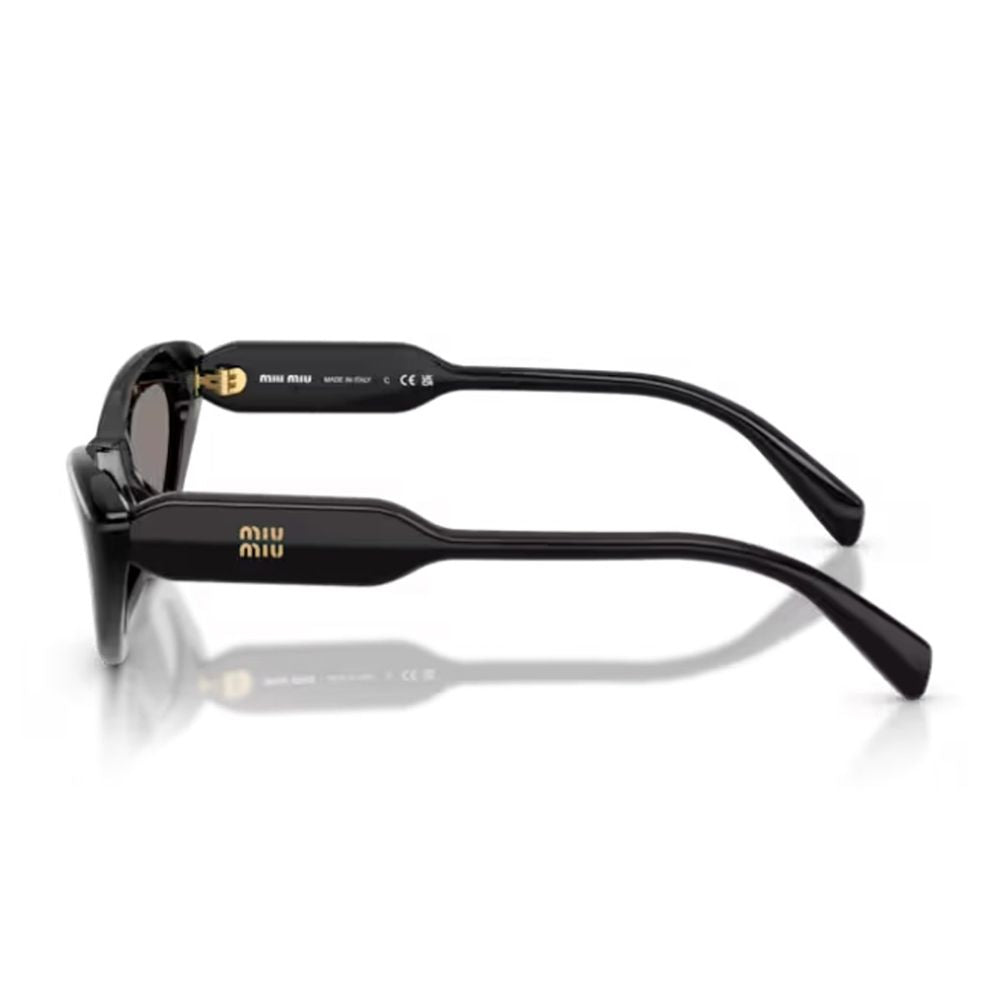 Vertical Logo Cat-Eye Sunglasses in Black Acetate