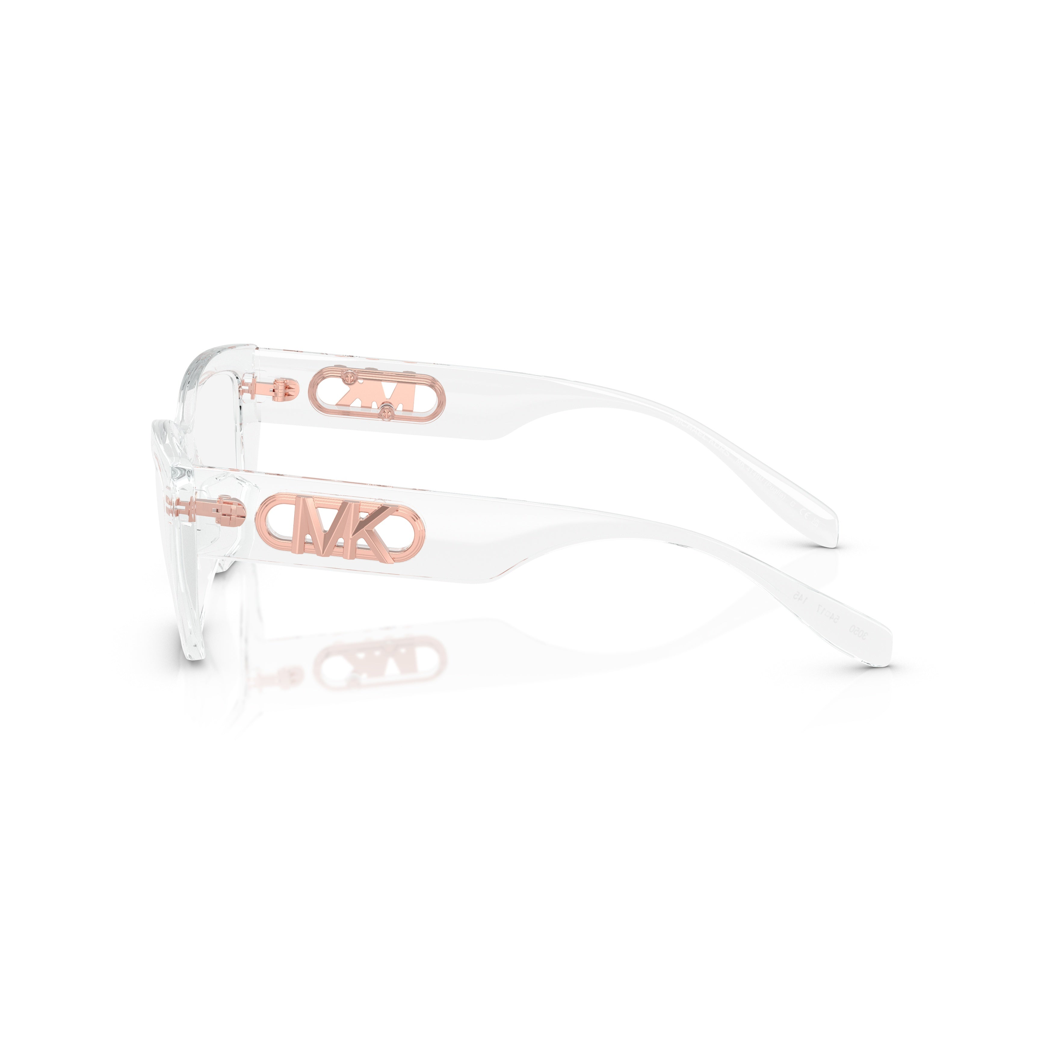 0mk4149u Transparent Cat-Eye Sunglasses with Rose Gold Detail