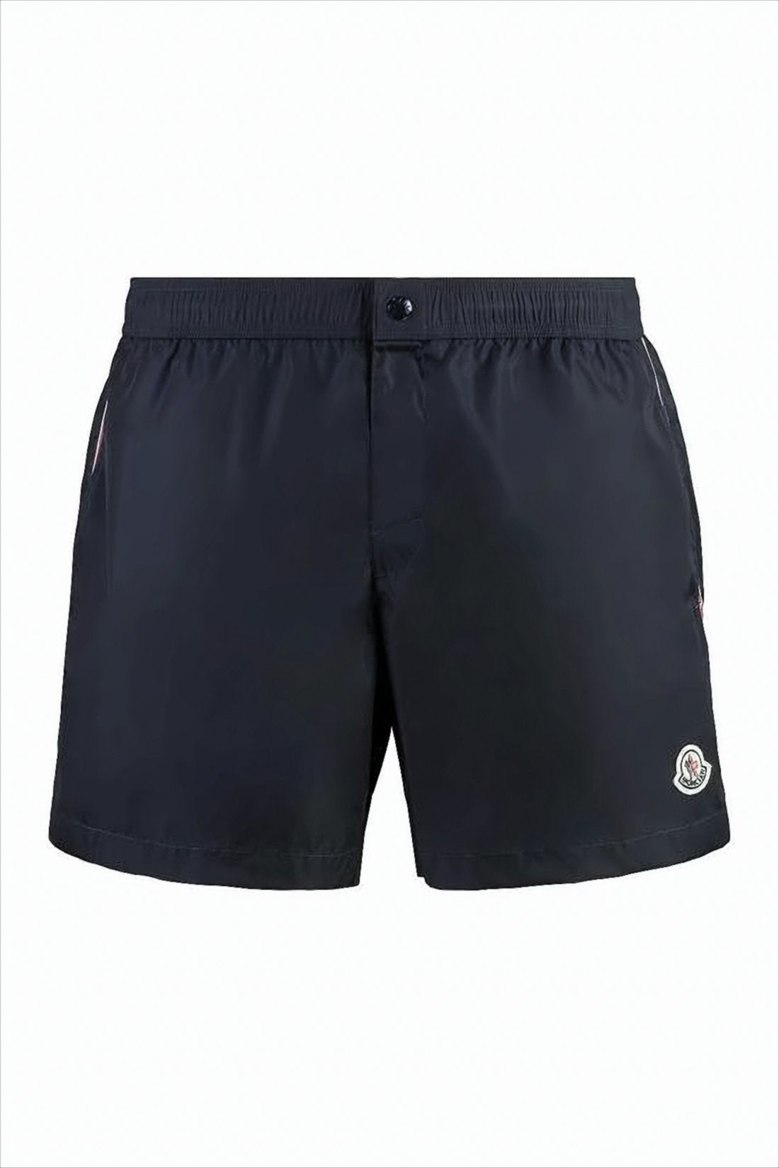 Short Shorts with Elastic Waistband and Button Closure