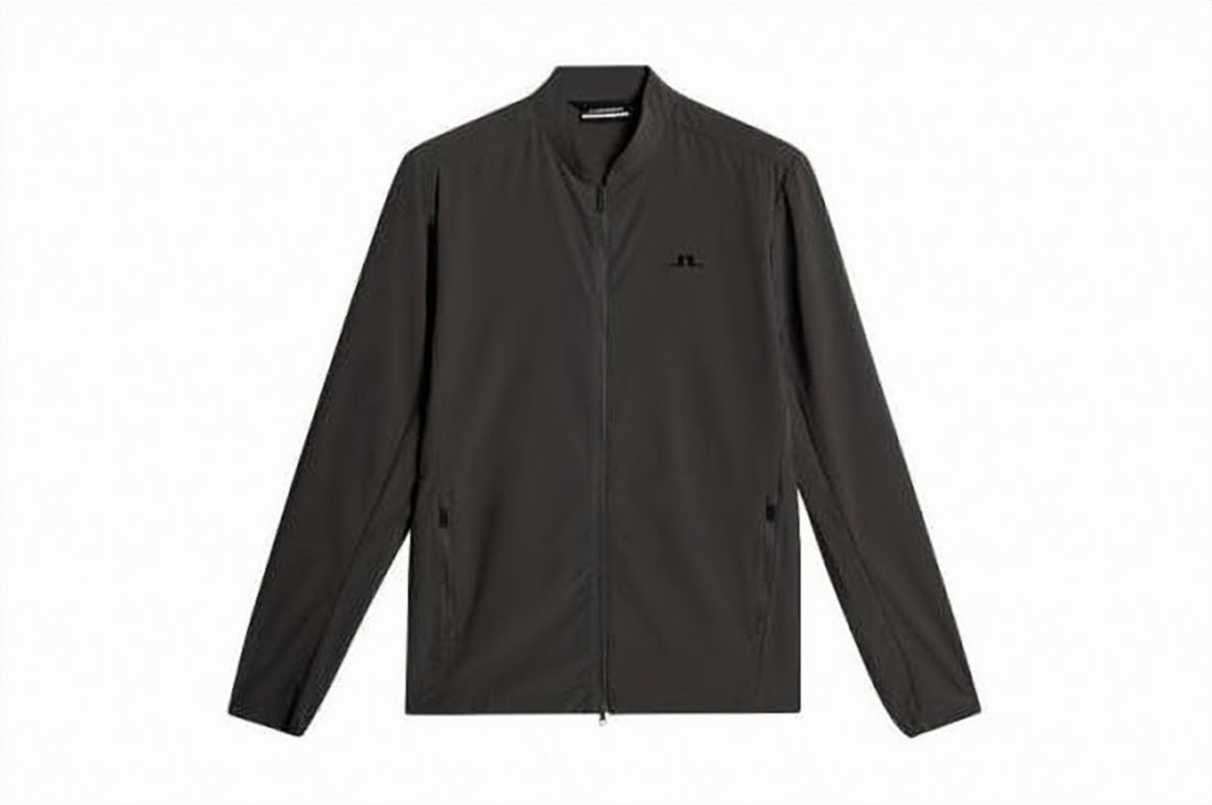 Streamlined Black Jacket with High Collar