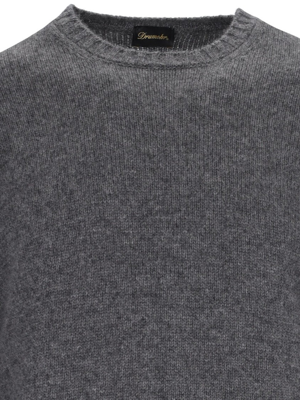 Classic Sweater In Grey Cashmere Crew Neck