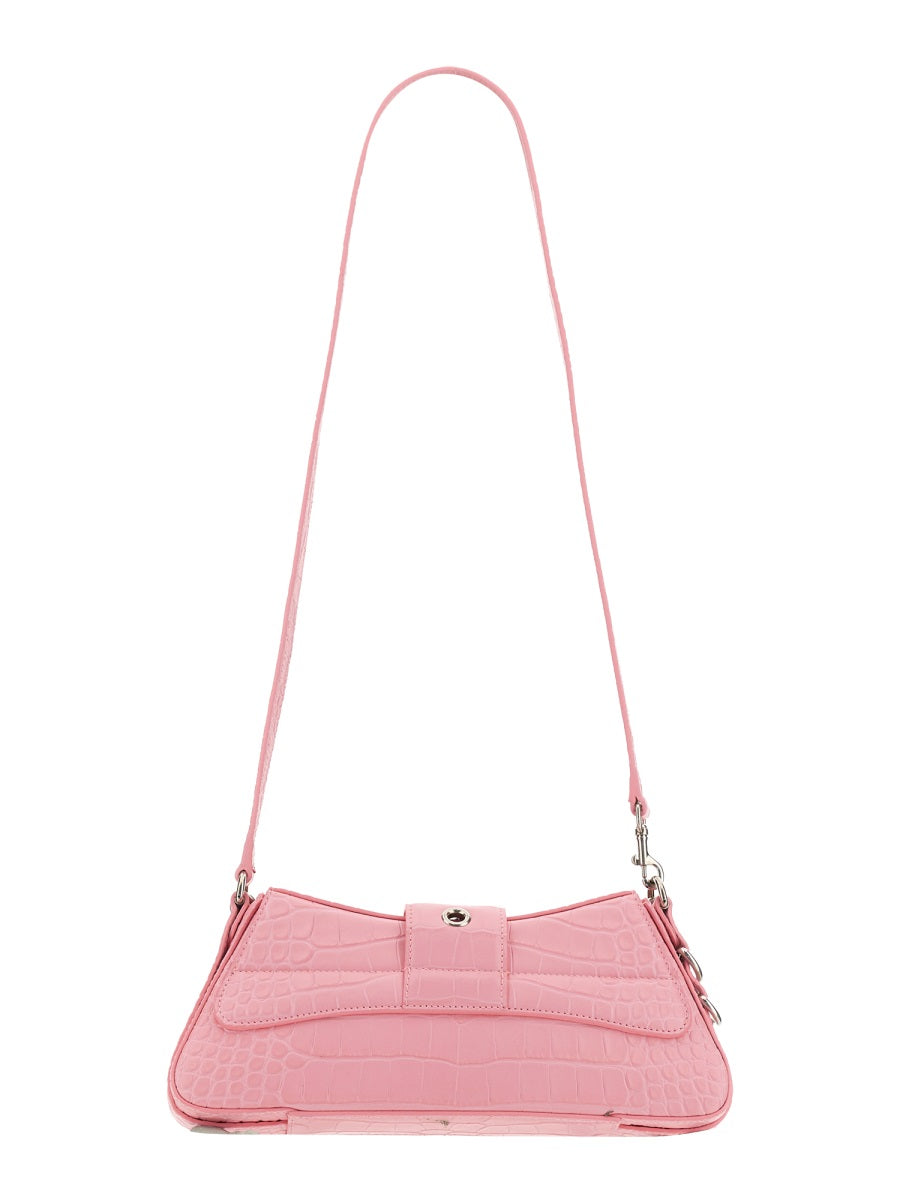 Sculptural Shoulder Bag in Soft Matte Calfskin Leather