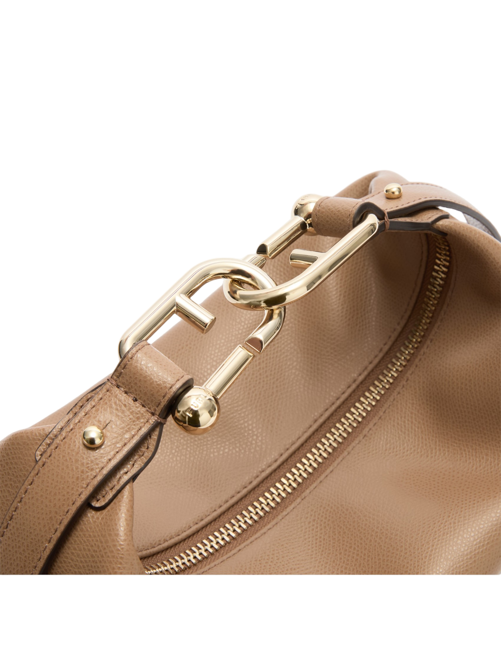 Tonie M Leather Hobo Shoulder Bag, Toffe Color