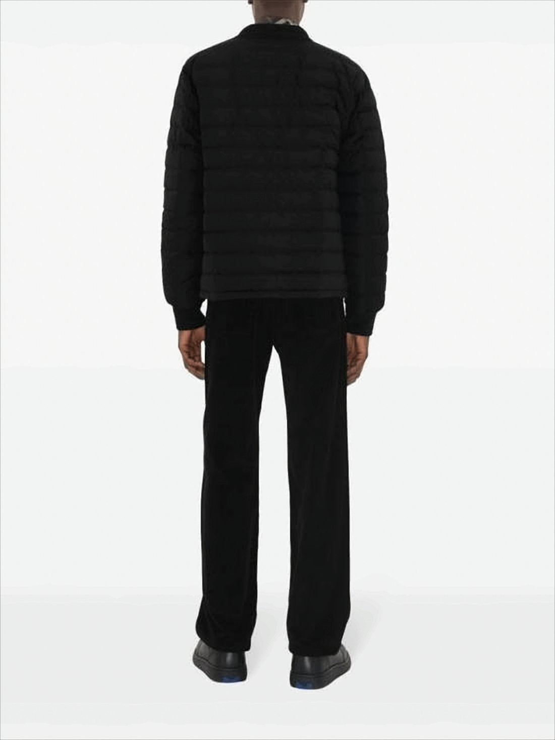 Quilted Bomber Jacket with Ribbed Accents