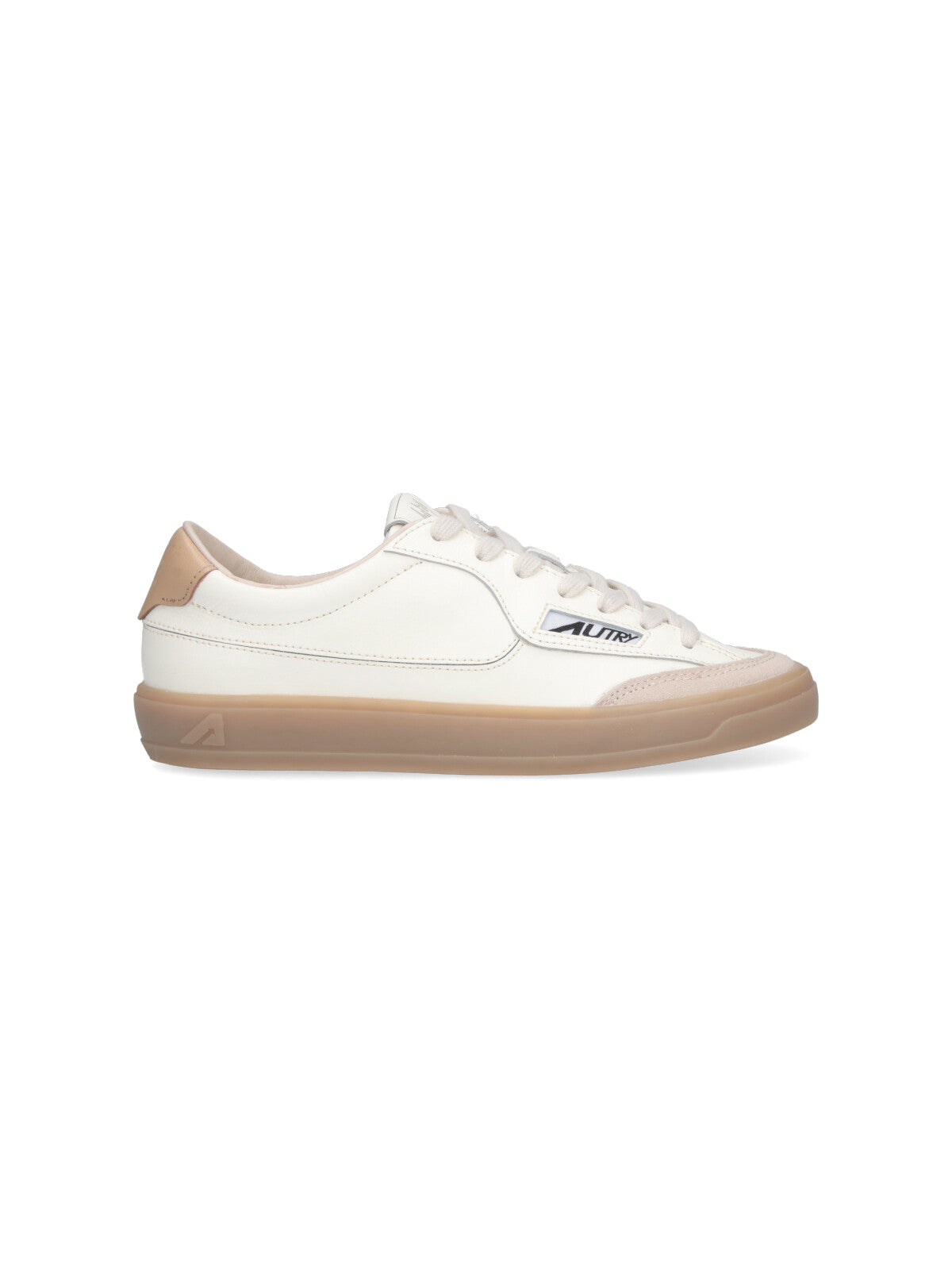 Low-Top Sneakers with Rounded Toe and Contrasting Heel Tab
