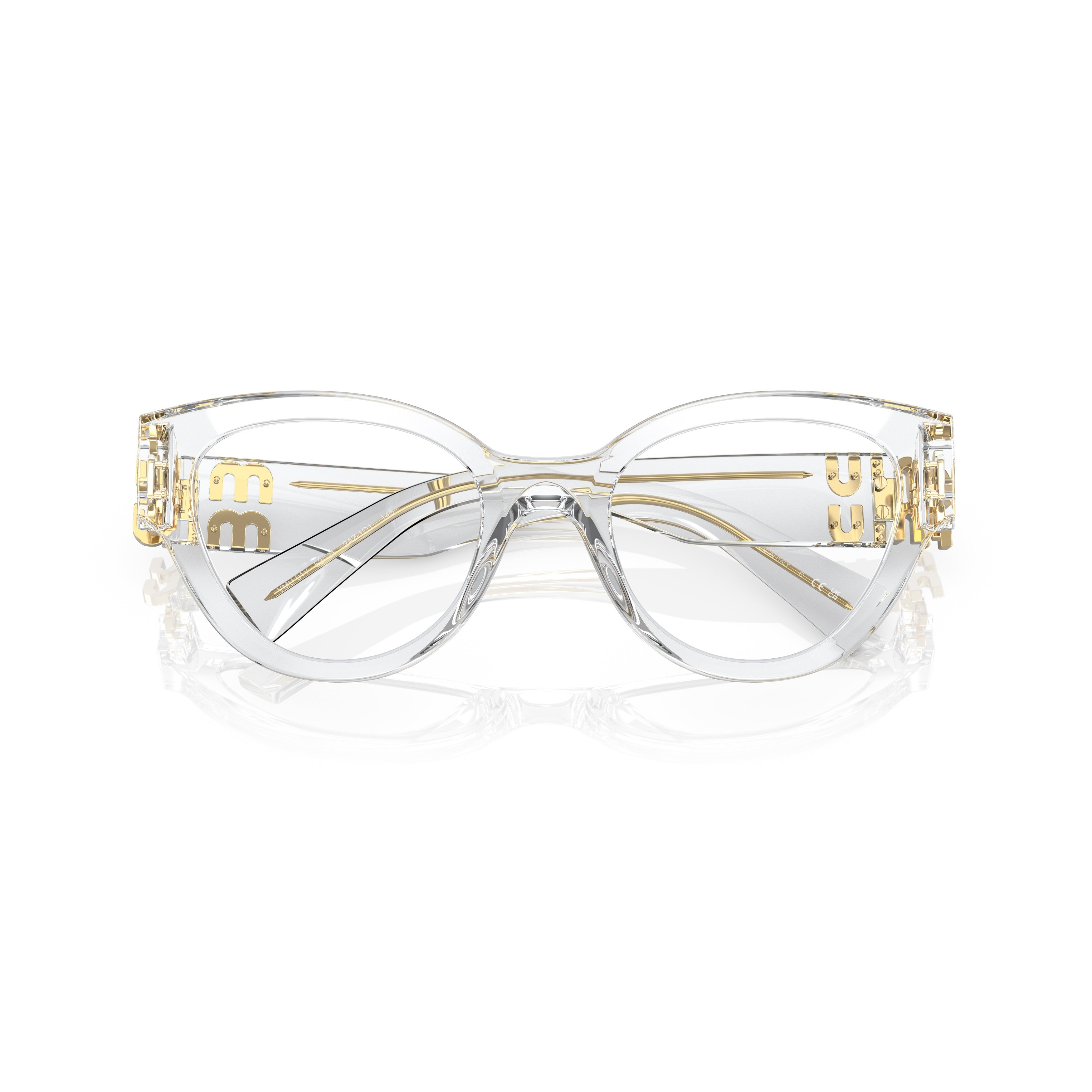 0mu 01vv Transparent Acetate Cat-Eye Eyeglasses