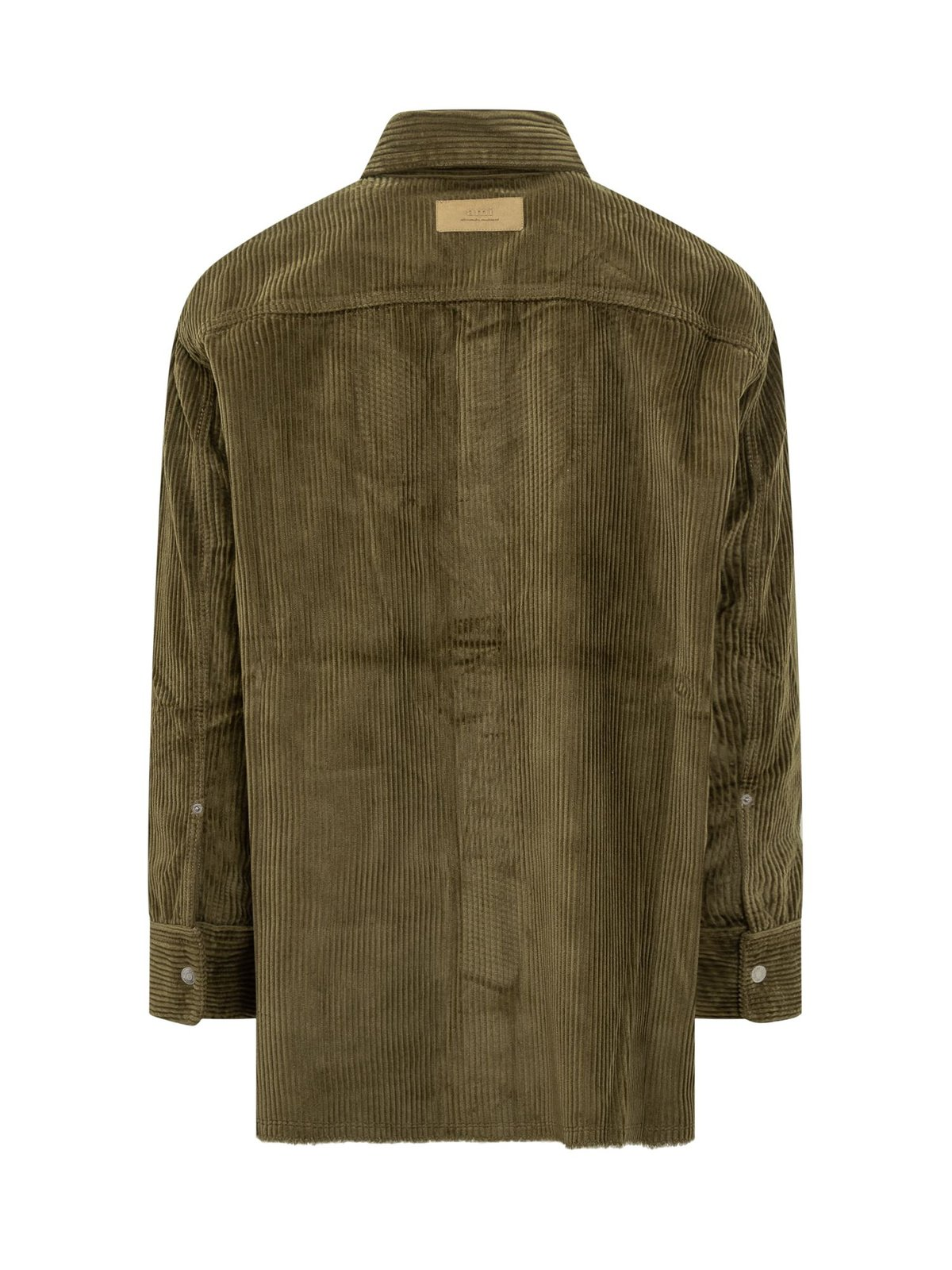 Corduroy Velvet Side-Slit Overshirt