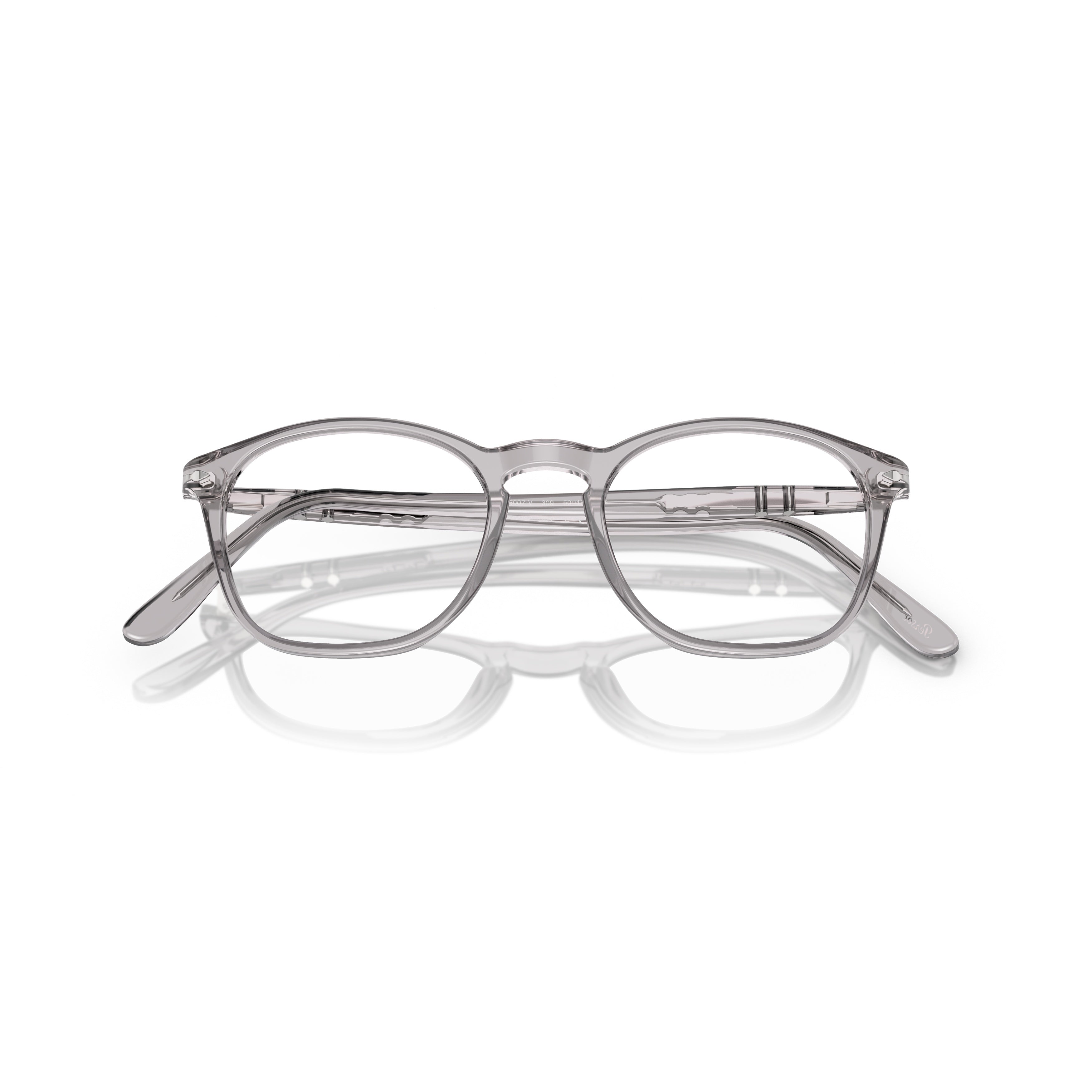 0po3007v Translucent Acetate Eyeglasses with Smoky Grey Tint