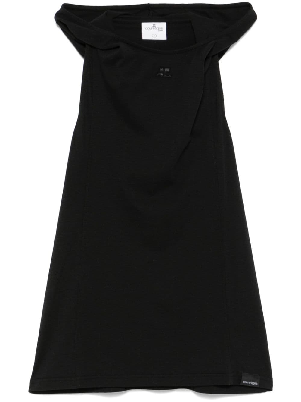 Hooded Sleeveless Black Top
