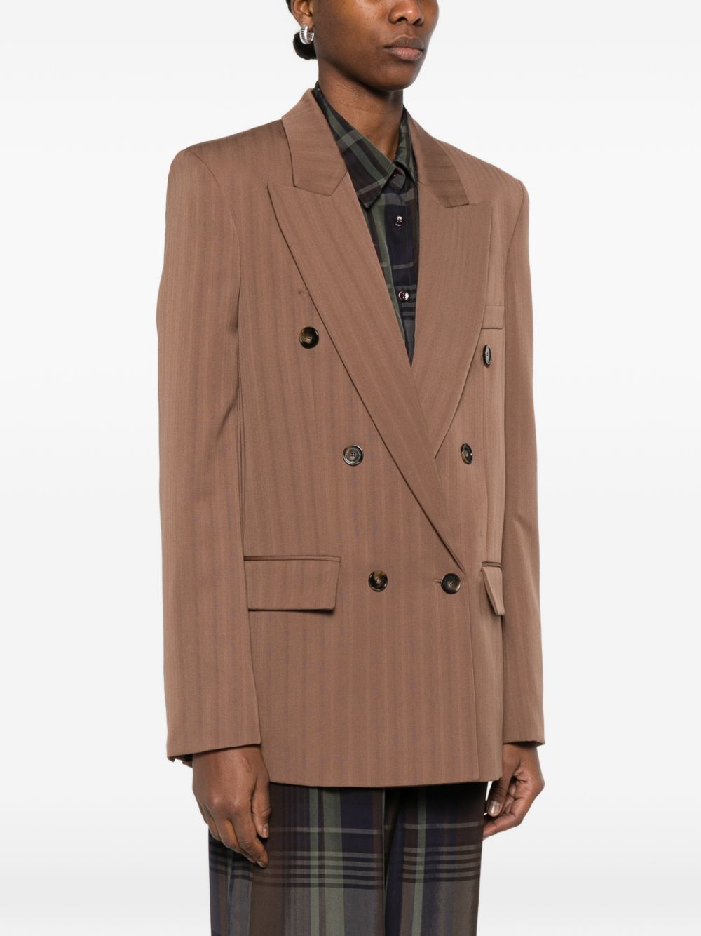 Double-Breasted Jacket with Structured Silhouette