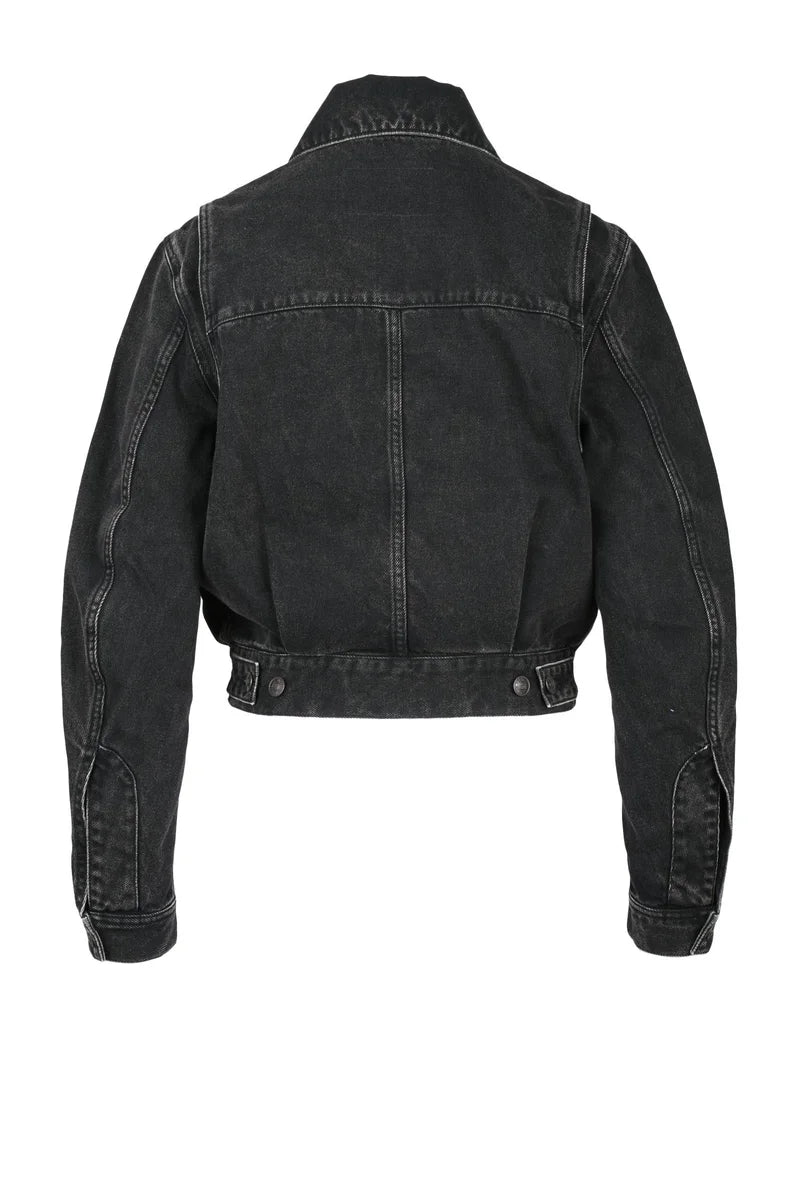 Black Denim Short Coat