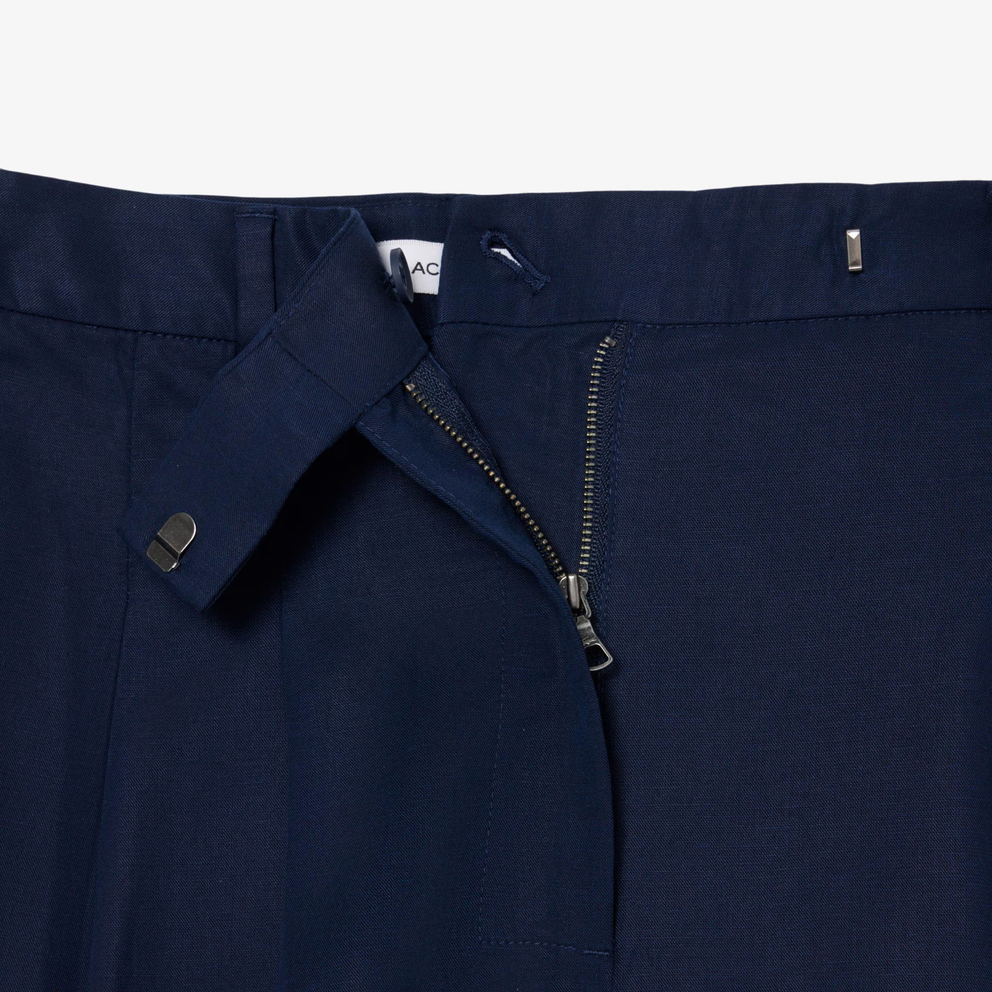 Tailored High-Waist Shorts with Self-Tie Belt