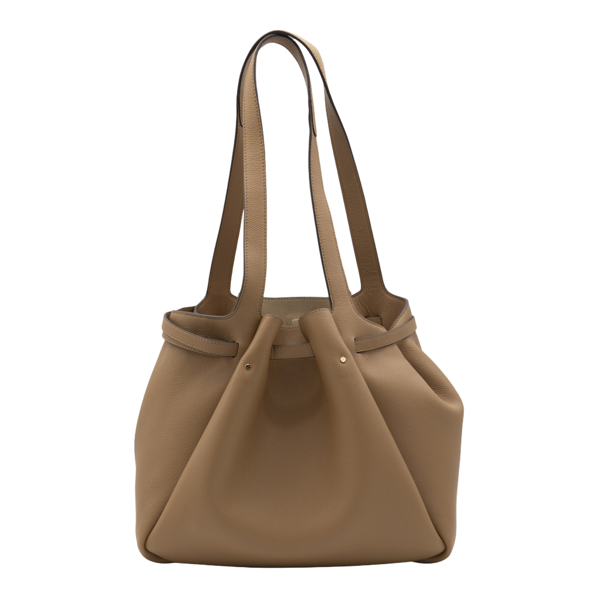 Structured Brown Shoulder Bag