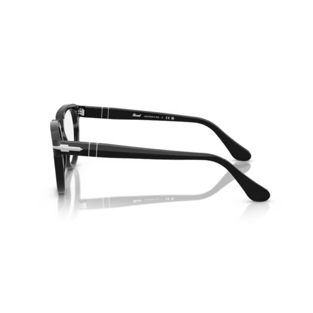 0po3377v Classic Round Acetate Sunglasses with Silver Arrow Detail