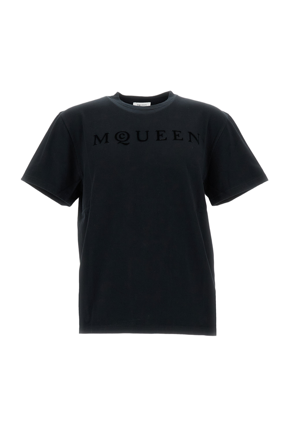 Cotton Crew-Neck T-Shirt With Subtle Tonal Logo
