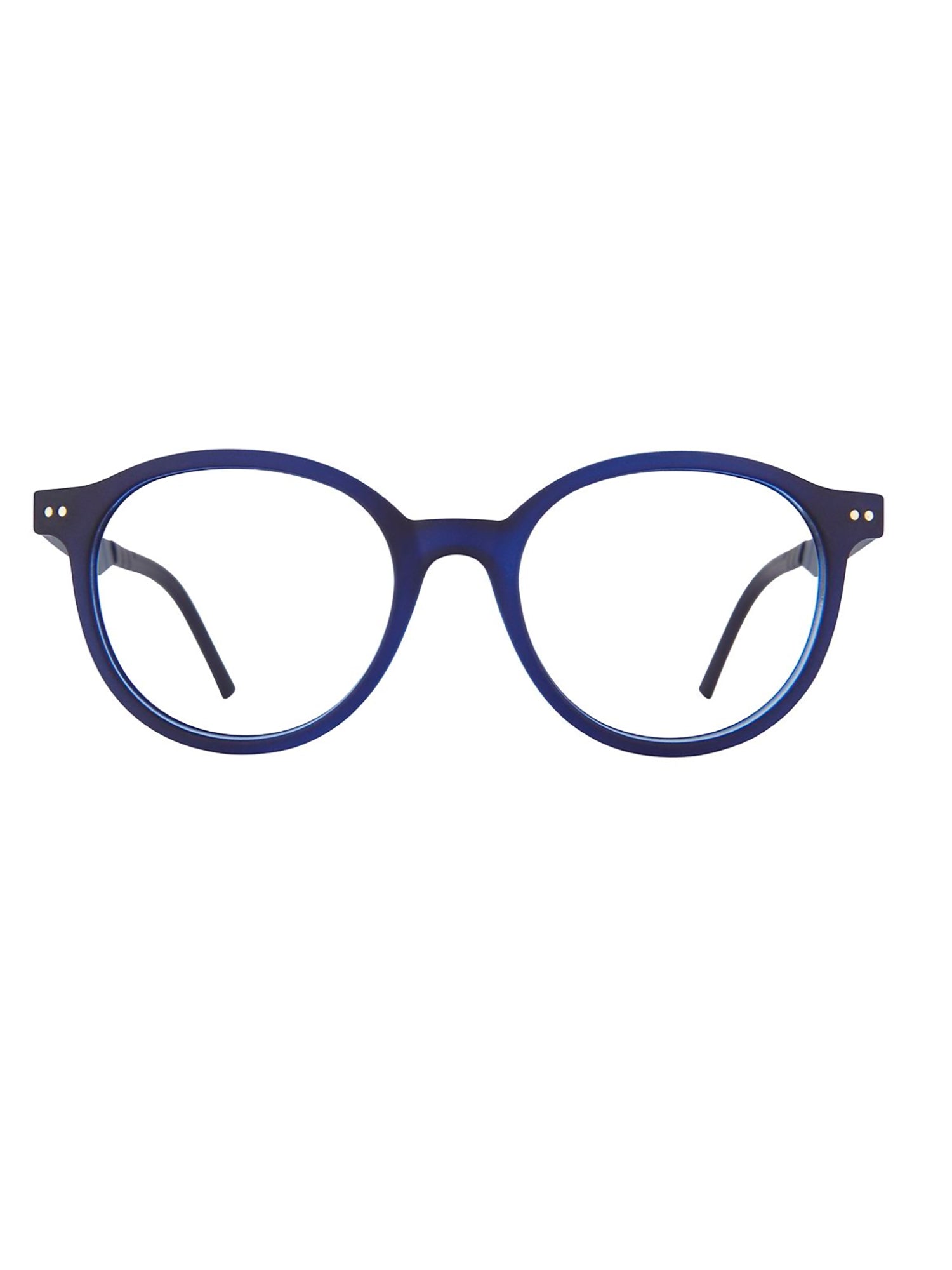 Oval Optical Frames With Matte Finish And Double-Dot Accents