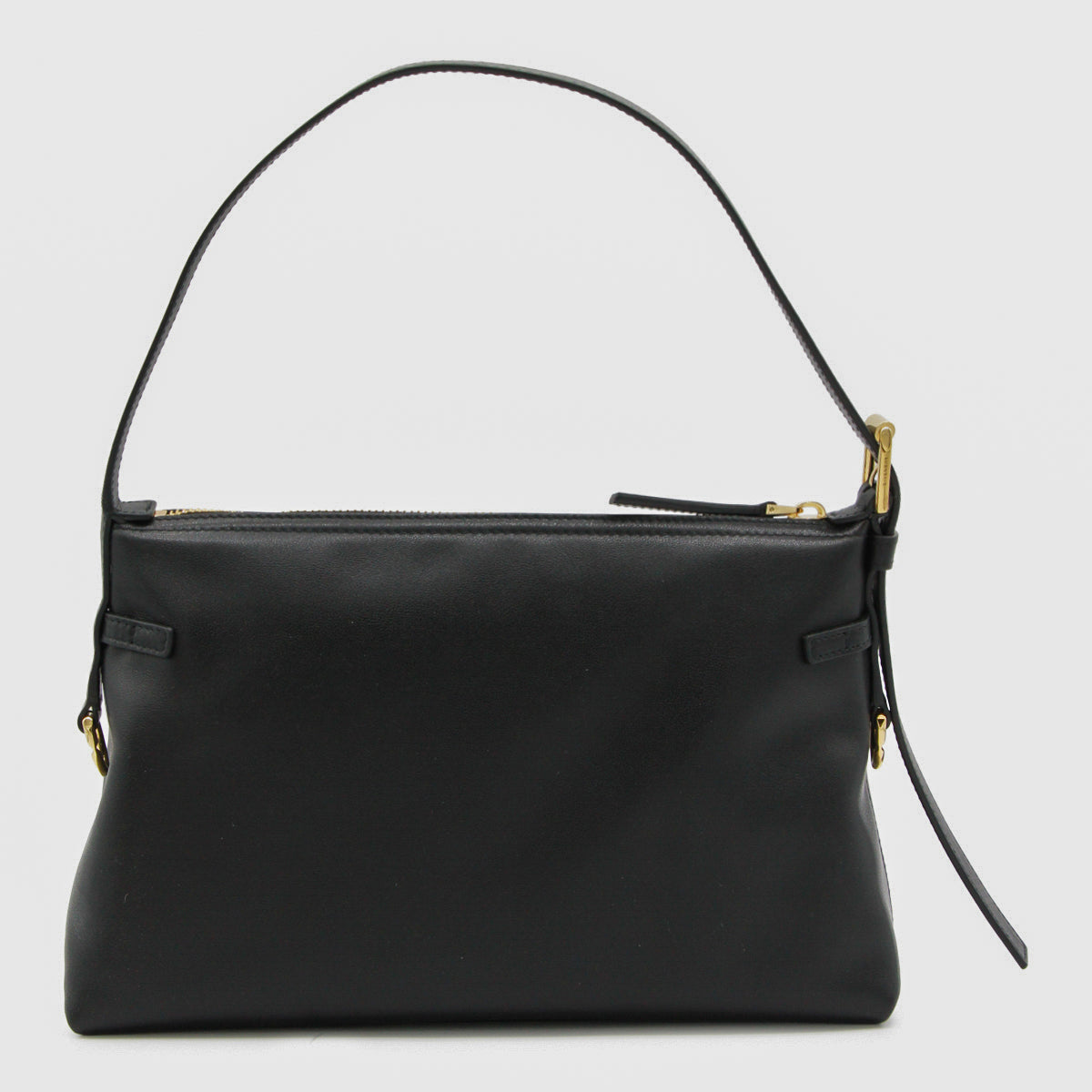 Black Leather Voyou Shoulder Bag