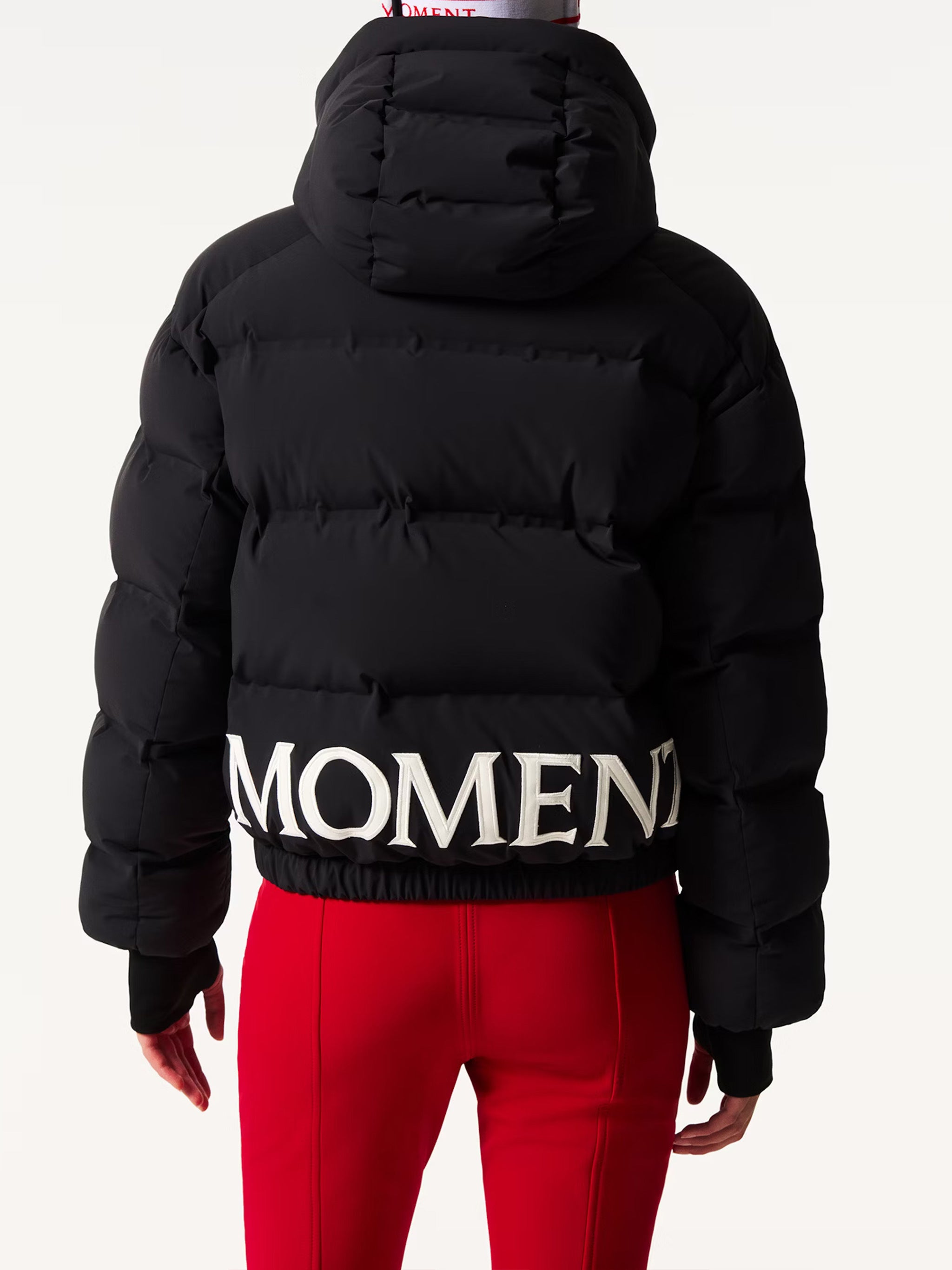 Black Moments Quilted Nylon Ski Jacket