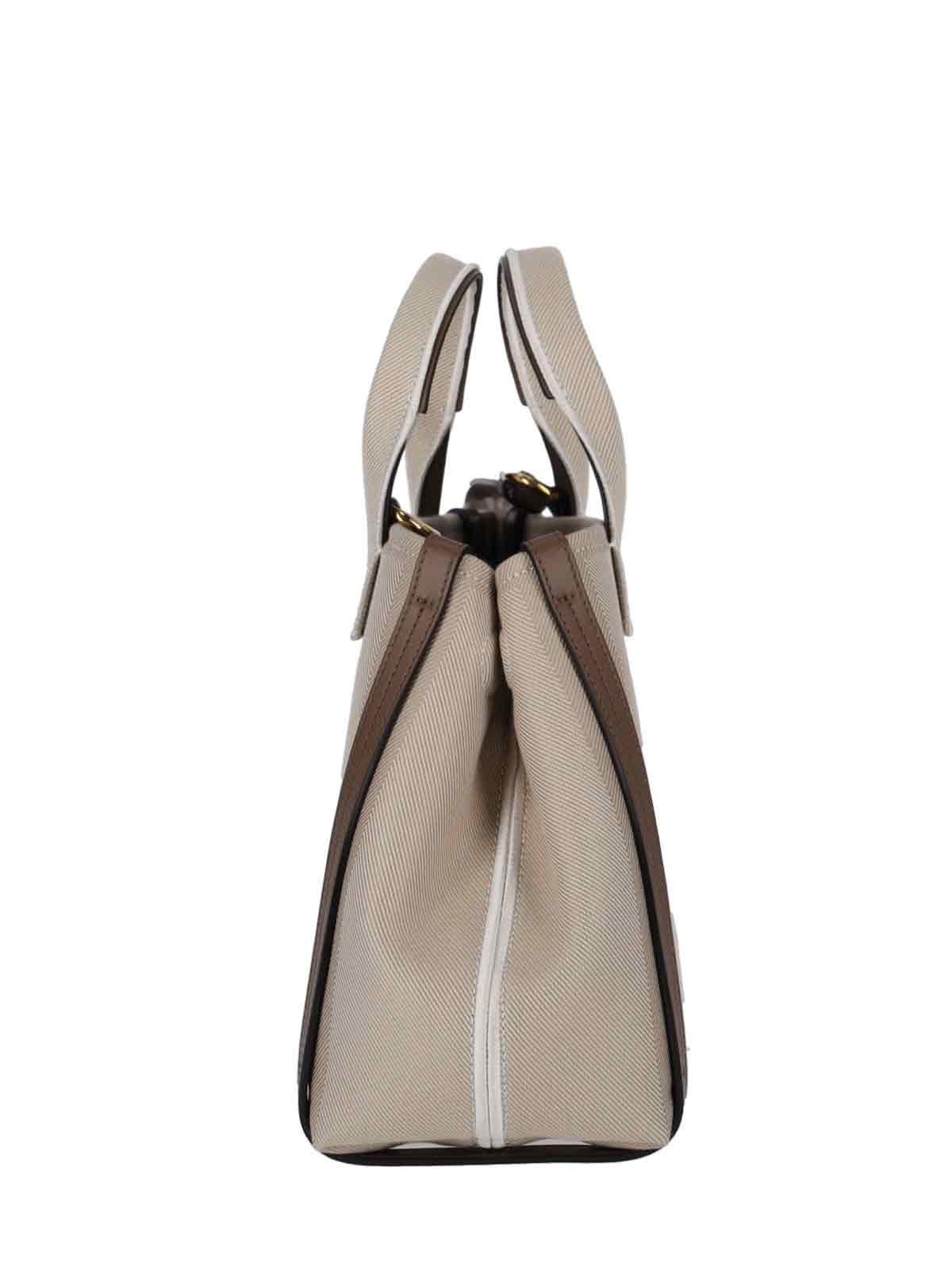 "Carry" Small Tote Bag, In Beige Organic Cotton