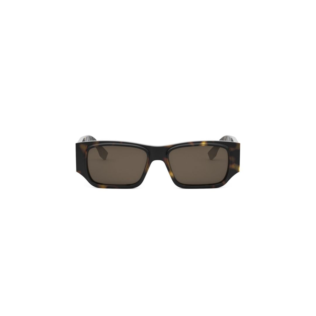Fe40144i Rectangular Tortoiseshell Sunglasses
