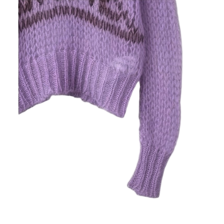 Light Purple Mohair Knit Sweater