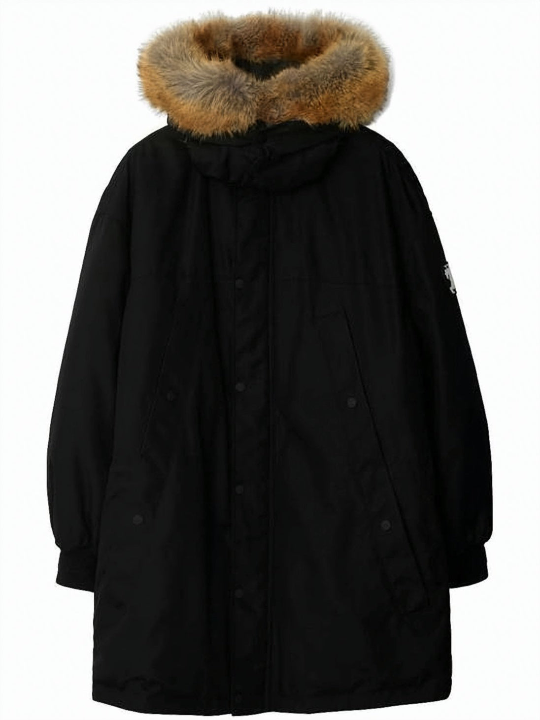 Voluminous Padded Coat with Fur Trim