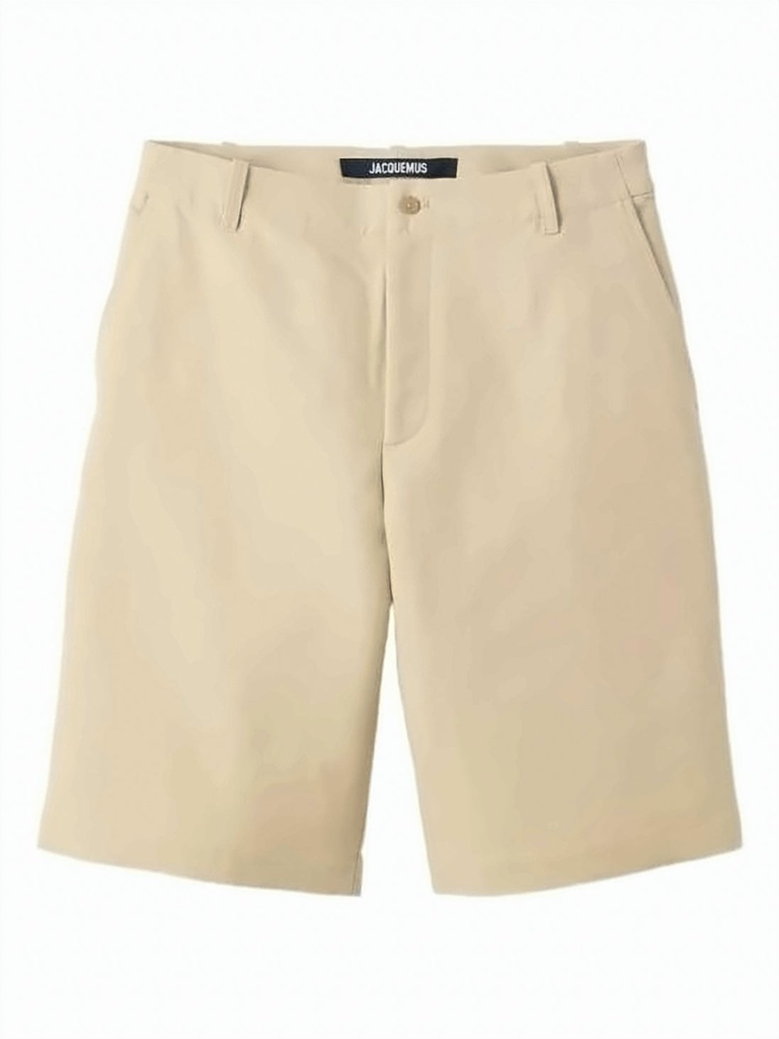 Mid-Length Tailored Shorts with Button Closure