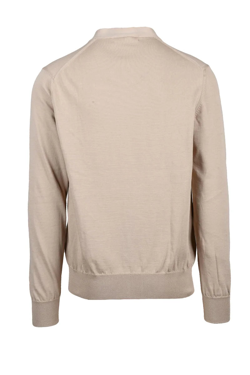Cotton Blend Cardigan - Beige